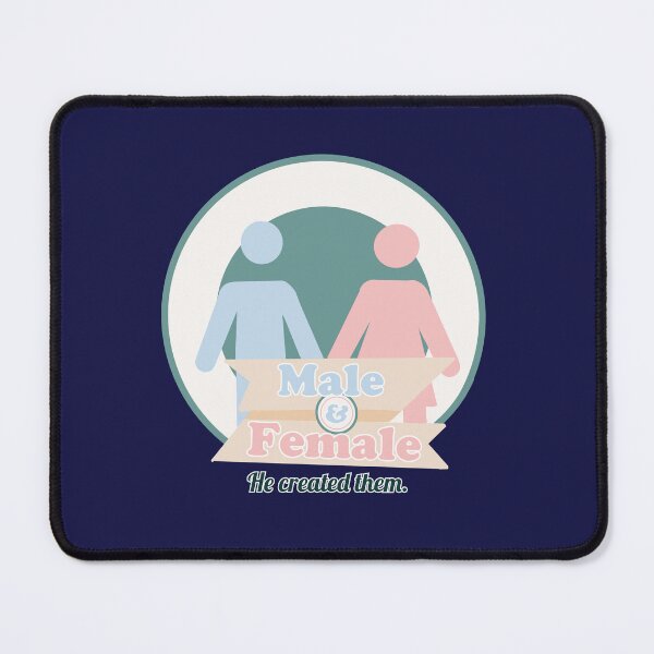 Item preview, Male and Female God Created Them, Genesis 1:27 designed and sold by The Liturgical Duckling.