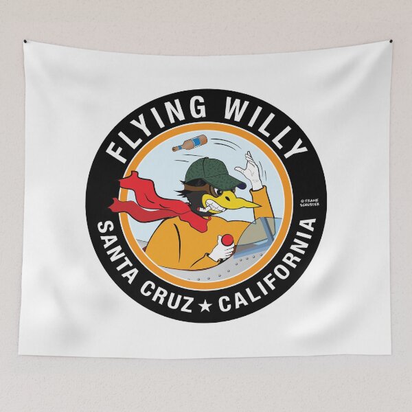 Item preview, Flying Willy Santa Cruz California Black WHT designed and sold by Wilfly.