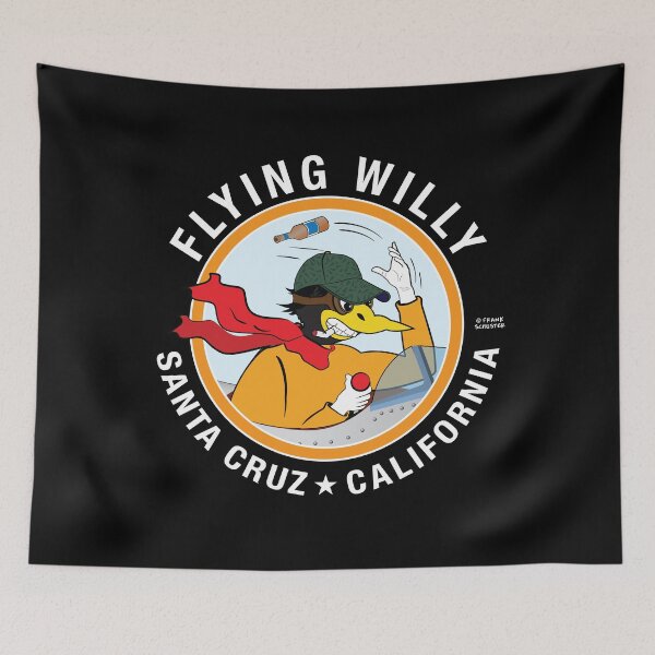 Item preview, Flying Willy Santa Cruz, CA, Black BLK designed and sold by Wilfly.