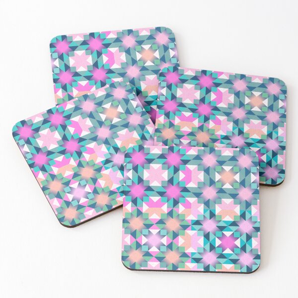 Item preview, Girly pink and violet patchwork designed and sold by pakanta.