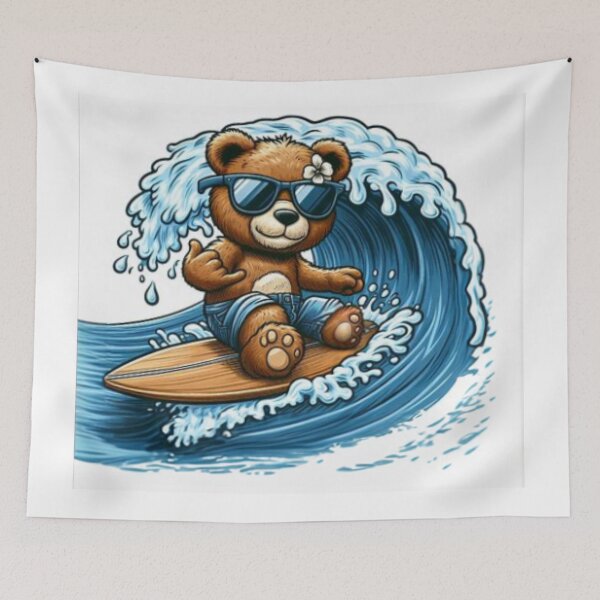 Item preview, Surfer Bear Blue designed and sold by Birgen6.