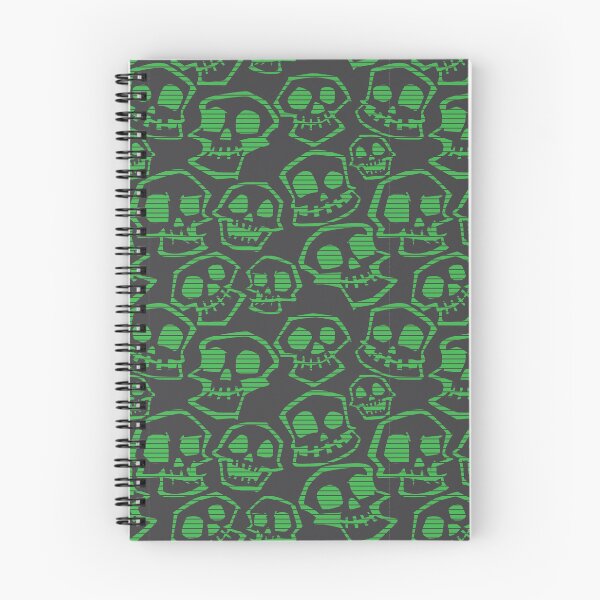 Item preview, Wacky Skull Repeating Pattern - Green and Grey designed and sold by itsmidnight.