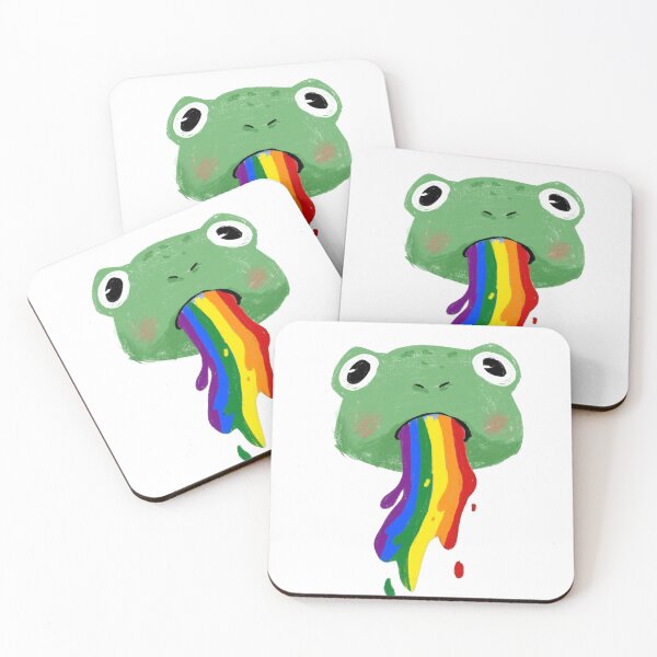 Item preview, Frog puking rainbow  designed and sold by Raccoondoodles.
