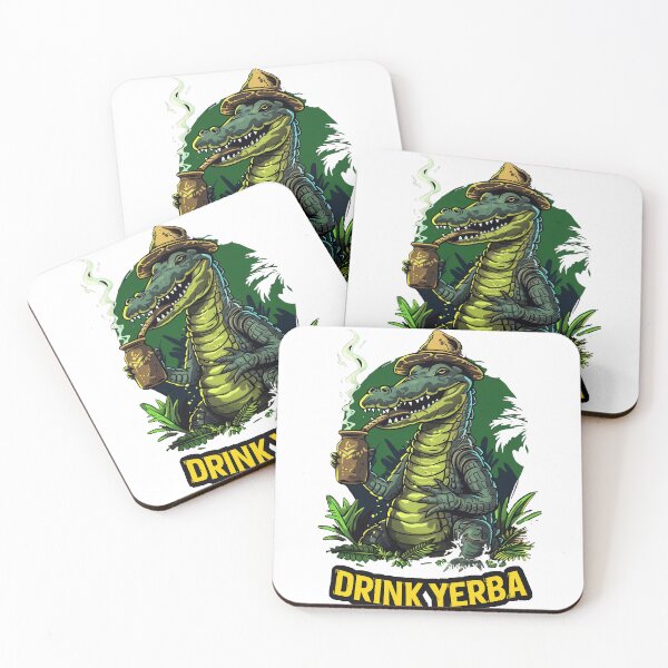 Item preview, Chill Crocodile Drinking Yerba Mate Design designed and sold by flamini.