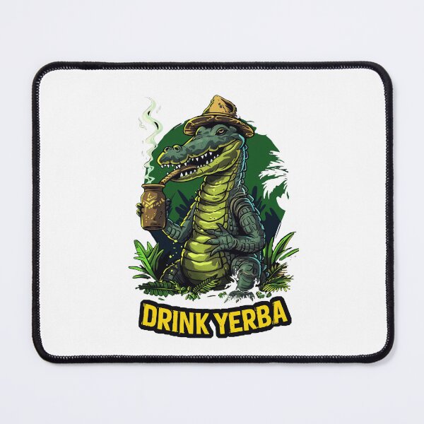 Item preview, Chill Crocodile Drinking Yerba Mate Design designed and sold by flamini.
