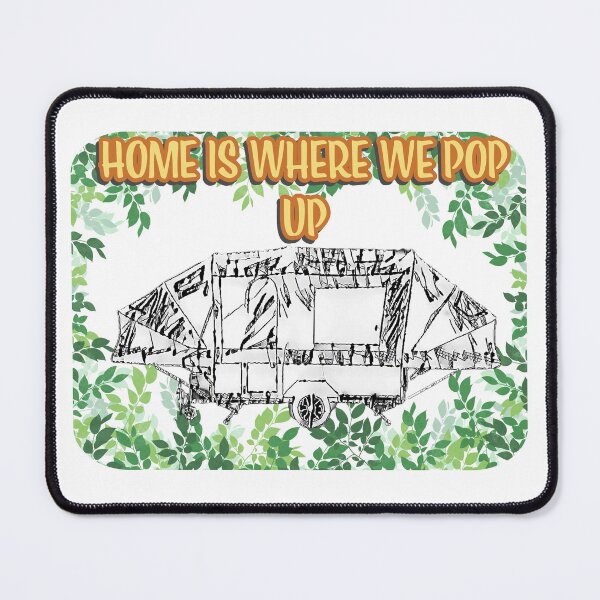Item preview, Home is Where We Pop Up Black and White Trailer Tent designed and sold by BeccaAelishe.