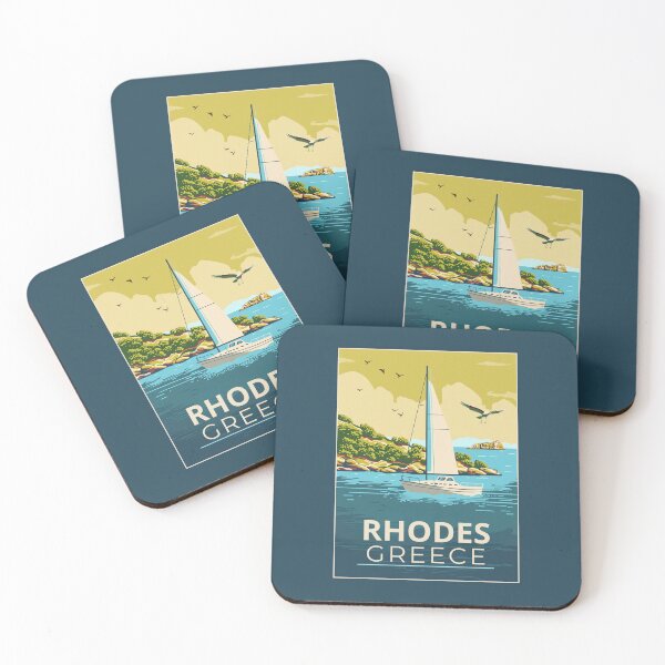 Item preview, A Vintage Travel Art of Rhodes - Greece  designed and sold by GoodOldVintage.