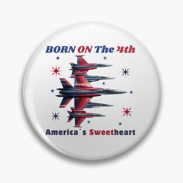 Artikelvorschau, Geboren am 4. Juli Amerikas Liebling US-Unabhängigkeit Kampfjets Geburtstagsdesign entworfen und verkauft von Raise2Shine.
