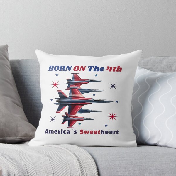 Item preview,  Born On The  4th July America`s Sweetheart US Independence Fighter Jets  Birthday Design designed and sold by Raise2Shine.