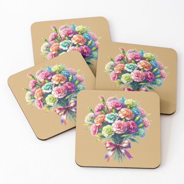 Item preview, Carnations Floral Bouquet  designed and sold by Myra365Art.