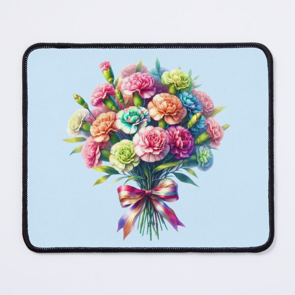 Item preview, Carnations Floral Bouquet  designed and sold by Myra365Art.