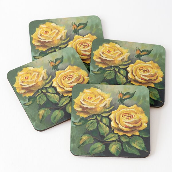 Item preview, Golden Embrace: A Study of Two Yellow Roses designed and sold by Bartstore.