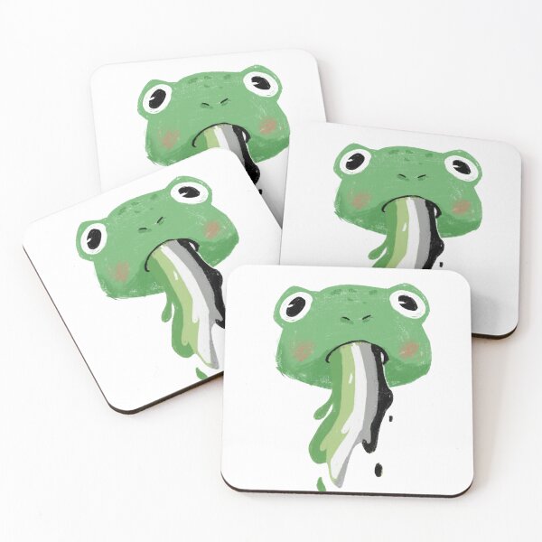 Item preview, Aromantic puking frog designed and sold by Raccoondoodles.
