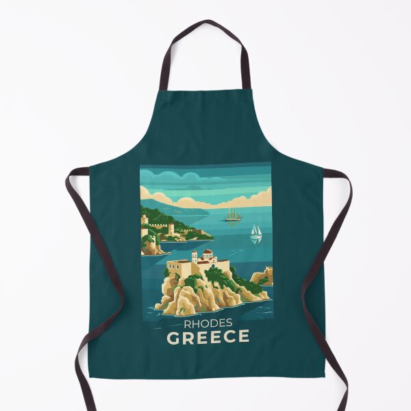 Item preview, A Vintage Travel Art of Rhodes - Greece designed and sold by GoodOldVintage.