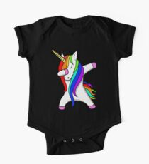 Funny Dabbing Unicorn Dance Unicorns Dab One Piece - Short Sleeve