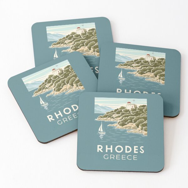 Item preview, A Vintage Travel Art of Rhodes - Greece  designed and sold by GoodOldVintage.