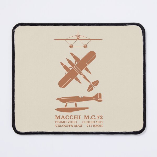 Item preview, Macchi M.C.72 Italian Floatplane Silhouettes Infographic designed and sold by MilitaryMart.