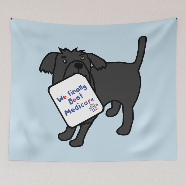 Item preview, Dog with We Finally Beat Medicare Joe Biden 2024 Sign designed and sold by ellenhenry.
