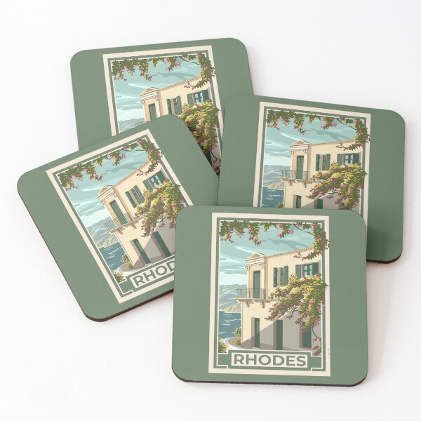 Item preview, A Vintage Travel Art of Rhodes - Greece  designed and sold by GoodOldVintage.
