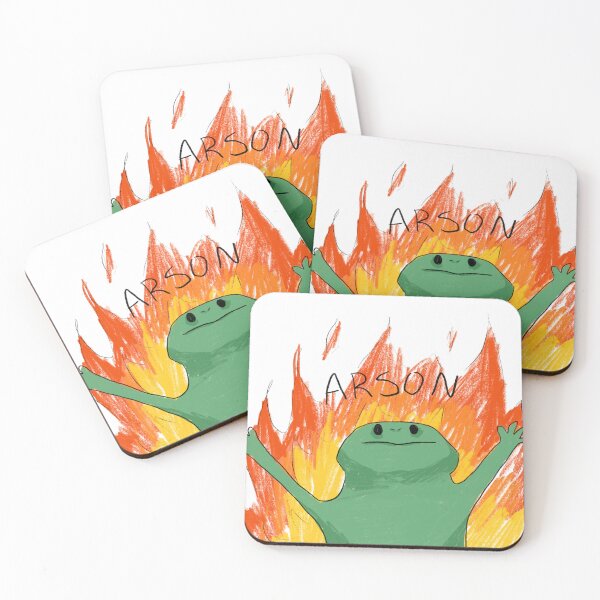 Item preview, Arson frog designed and sold by Raccoondoodles.