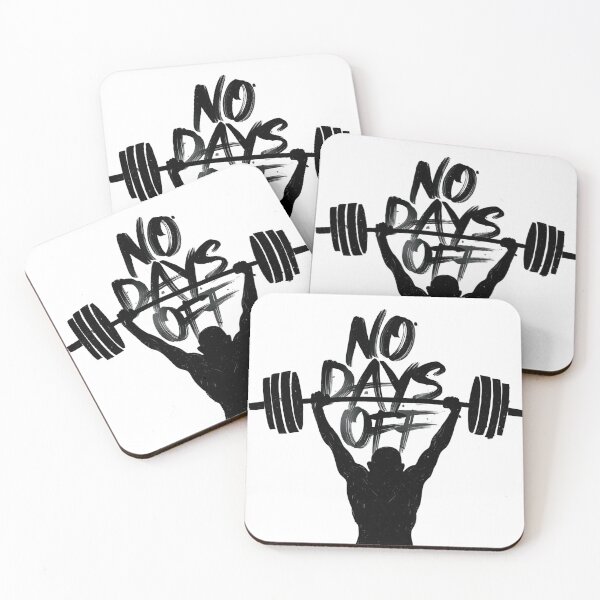 Item preview,  The motivational phrase 'NO DAYS OFF' is written in bold, brush-stroke style letters, adding a sense of determination and drive designed and sold by artumbre.