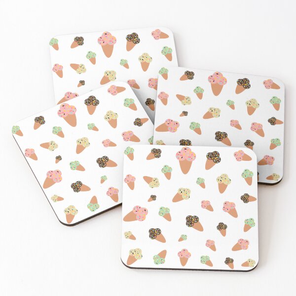 Item preview, Summer Pastel Ice Cream Cone Pattern designed and sold by rainbowchaseart.