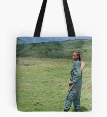 The Armed Guide, Arusha National Park, Tanzania, Africa (Y) Tote Bag