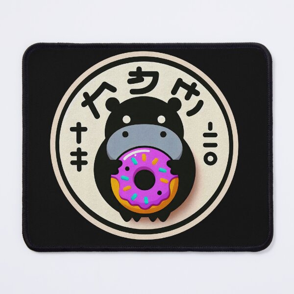 Item preview, Kawaii Hippo Eating Donut designed and sold by GALUMARKET.