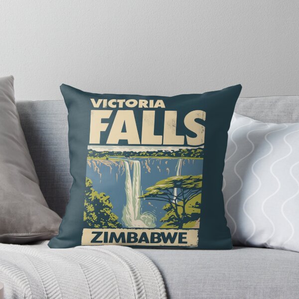 Item preview, A Vintage Travel Illustration of the Victoria Falls - Zimbabwe designed and sold by GoodOldVintage.