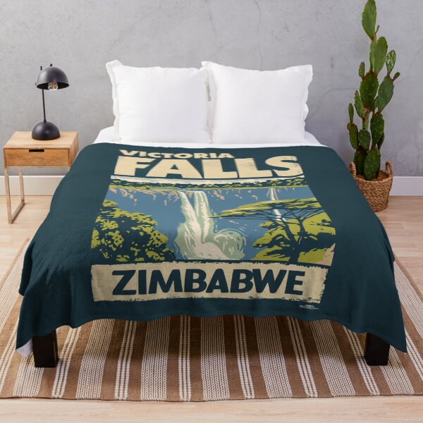 Item preview, A Vintage Travel Illustration of the Victoria Falls - Zimbabwe designed and sold by GoodOldVintage.