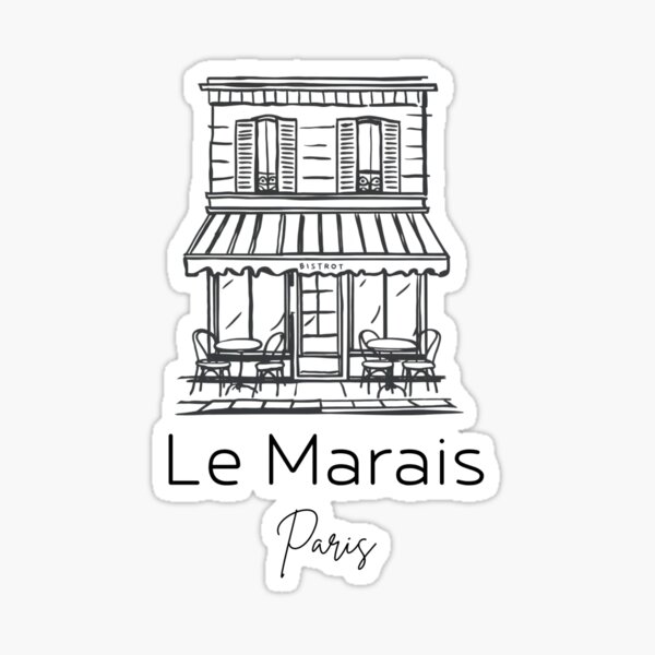 Aperçu de l'œuvre Français : Le Marais - Bistrot créée et vendue par Monica Wentink.