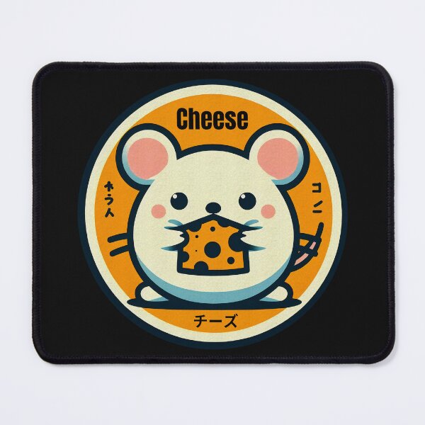 Item preview, Cheerful Mouse Eating Cheddar designed and sold by GALUMARKET.