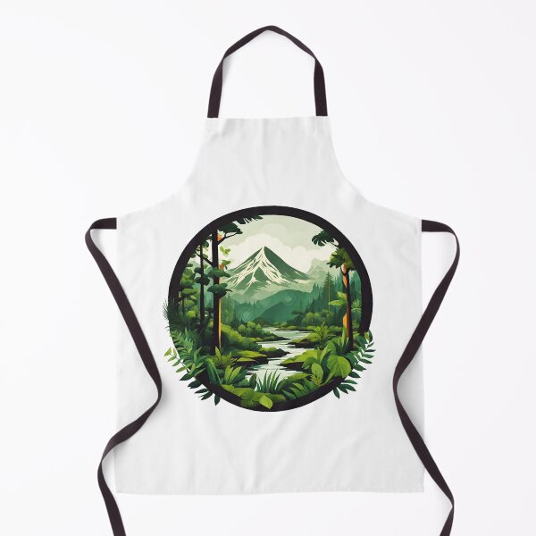 Item preview, Circular Mountain Forest Jungle Landscape 4 designed and sold by Tom-Johnson.