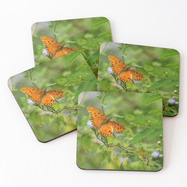 Item preview, Gulf Fritillary on Blue Mistflower designed and sold by Debra Martz.