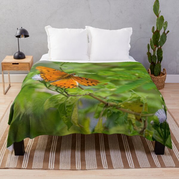 Item preview, Gulf Fritillary on Blue Mistflower designed and sold by Debra Martz.