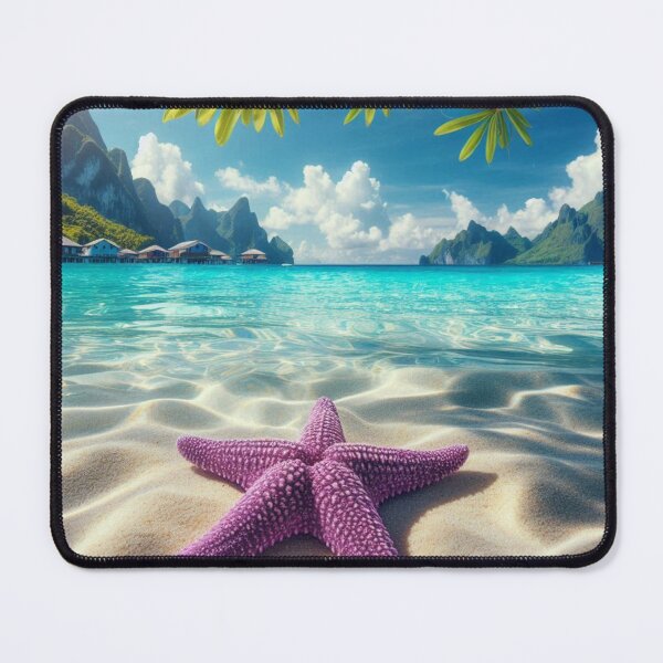 Item preview, Purple Starfish on Tropical Beach designed and sold by SeaStarAlex.
