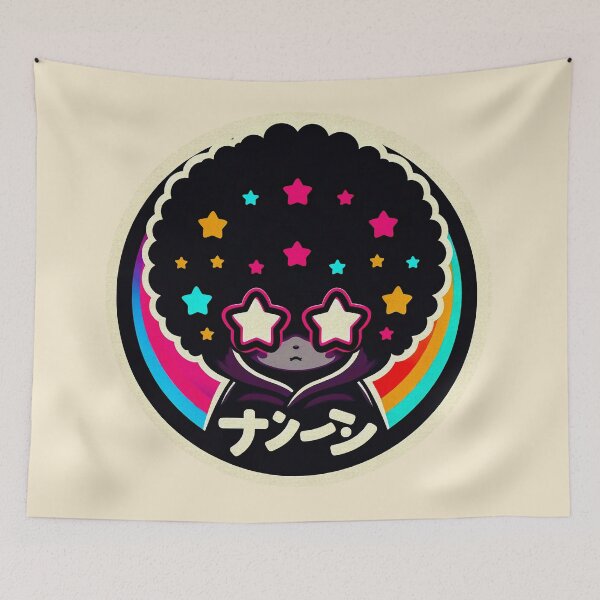 Item preview, Afro Girl with Star Sunglasses designed and sold by GALUMARKET.