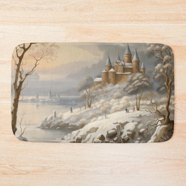 Item preview, Winter Morning Over the Snowy Shore Castle designed and sold by Syrupulse.