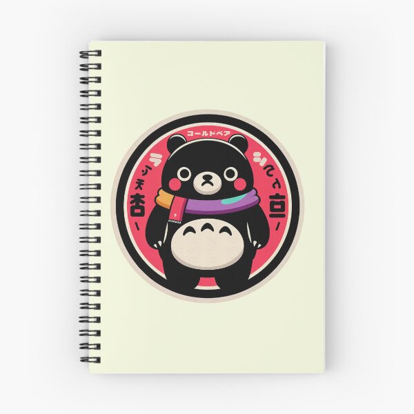 Item preview, Adorable Black Bear with Colorful Japanese-Inspired Scarf designed and sold by GALUMARKET.