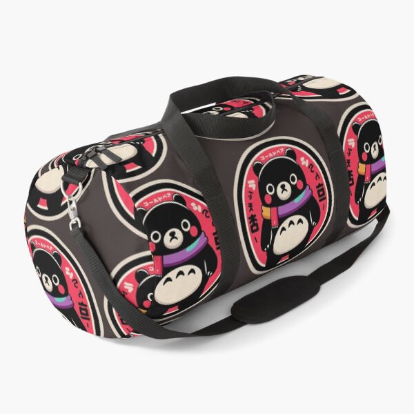 Item preview, Adorable Black Bear with Colorful Japanese-Inspired Scarf designed and sold by GALUMARKET.