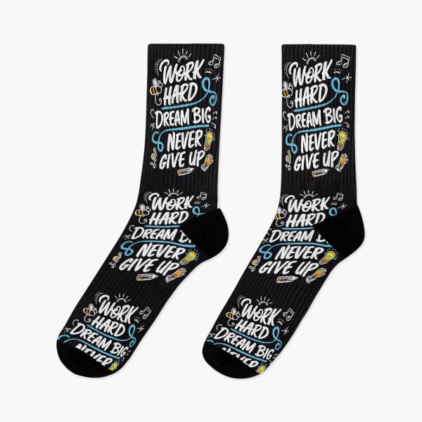 Item preview, Work Hard Dream Big Never Give Up Motivational Quote designed and sold by TheArtOfPat.