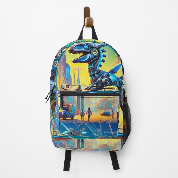 Item preview, Futuristic Dinosaurs in High-Tech City designed and sold by Marinaso.