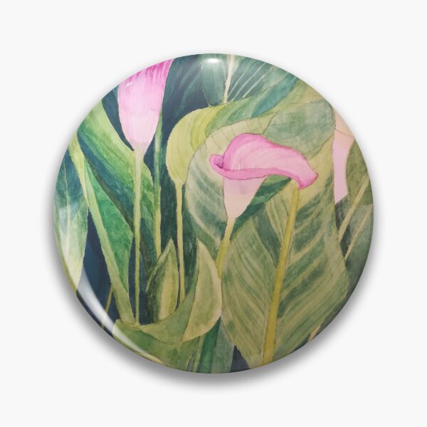 Item preview, Pink Calla lilies watercolour painting  designed and sold by esvb.