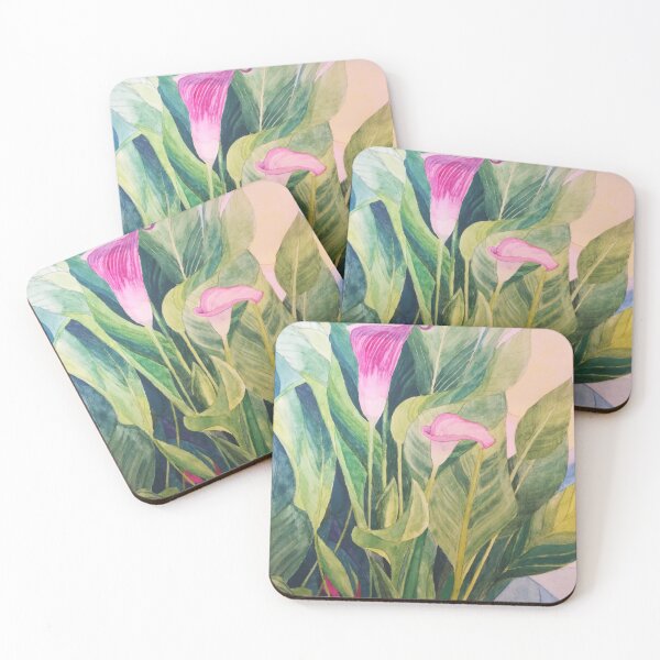 Item preview, Pink Calla lilies watercolour painting  designed and sold by esvb.