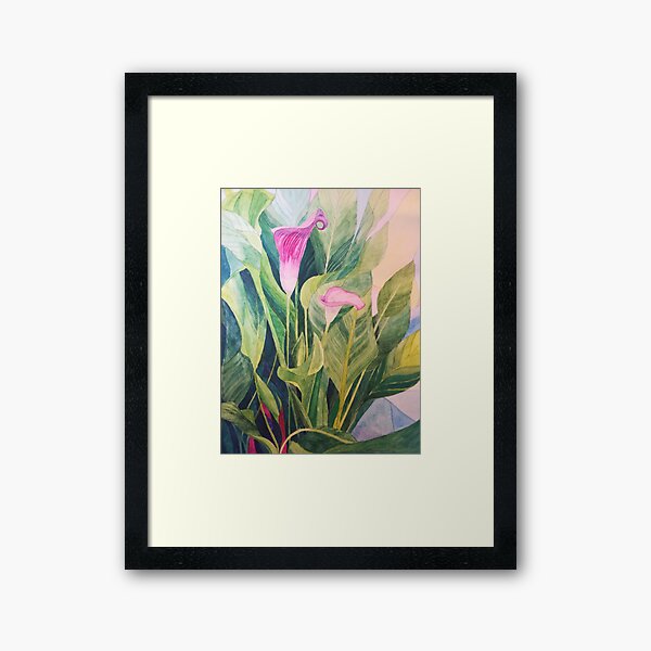 Item preview, Pink Calla lilies watercolour painting  designed and sold by esvb.