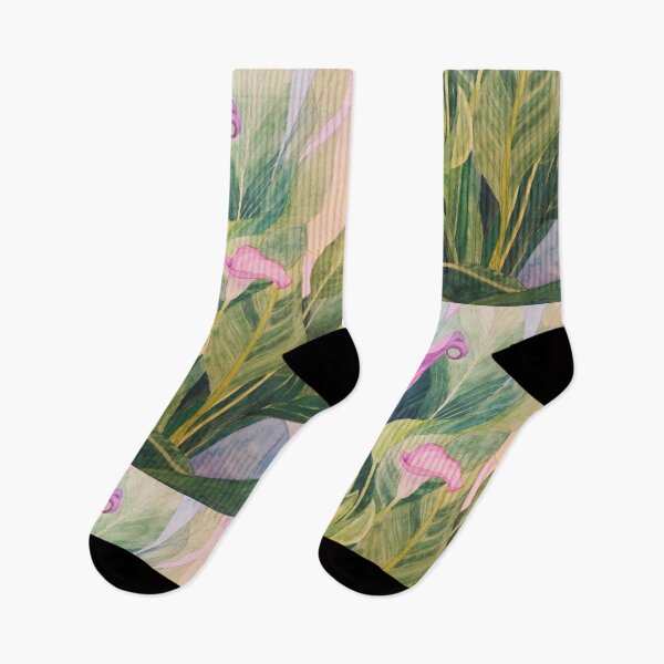 Item preview, Pink Calla lilies watercolour painting  designed and sold by esvb.