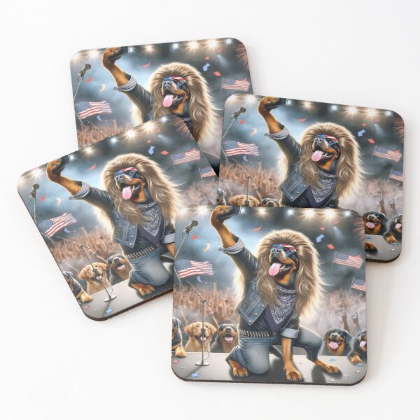 Item preview, Rottweiler Rock Star Patriotic Concert designed and sold by TheDogOnIt.