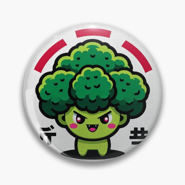 Item preview, Kawaii Broccoli | Japanese Letters | Defiant Veggie designed and sold by GALUMARKET.