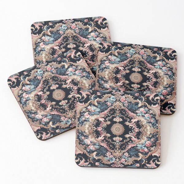 Item preview, Midnight Blue & Pink Rococo designed and sold by DesignsByPrnces.