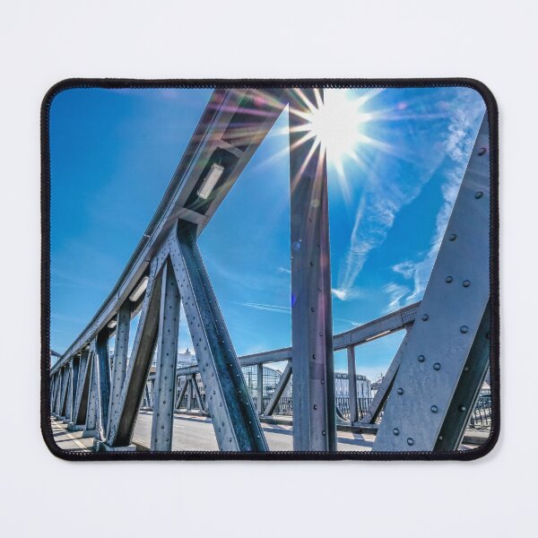 Item preview, Darmstadt: Dornheimer Weg steel bridge with water tower designed and sold by pixxelmixx.